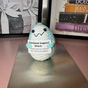 Emotional Support Shark Plush - White and Blue